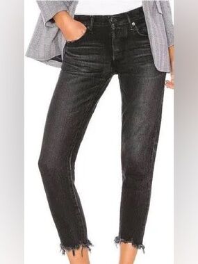 Moussy‎ Vintage High Rise Skinny Jean Washed Black Size 26 Designer Edgy Grunge